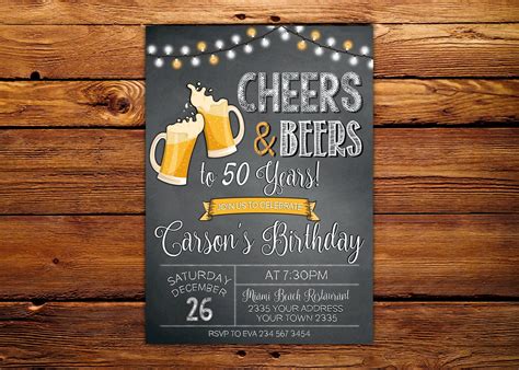 Free Printable Beer Birthday Invitations